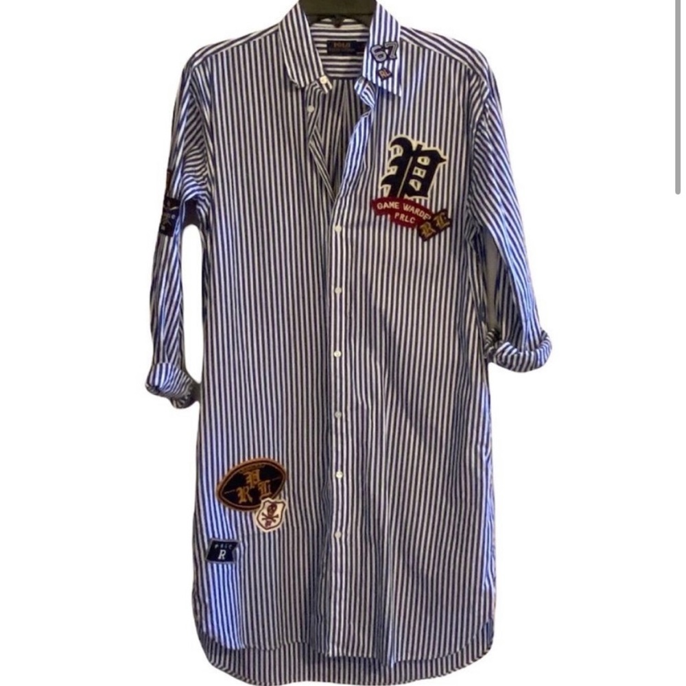 Ralph Lauren poplin patchwork shirt dress